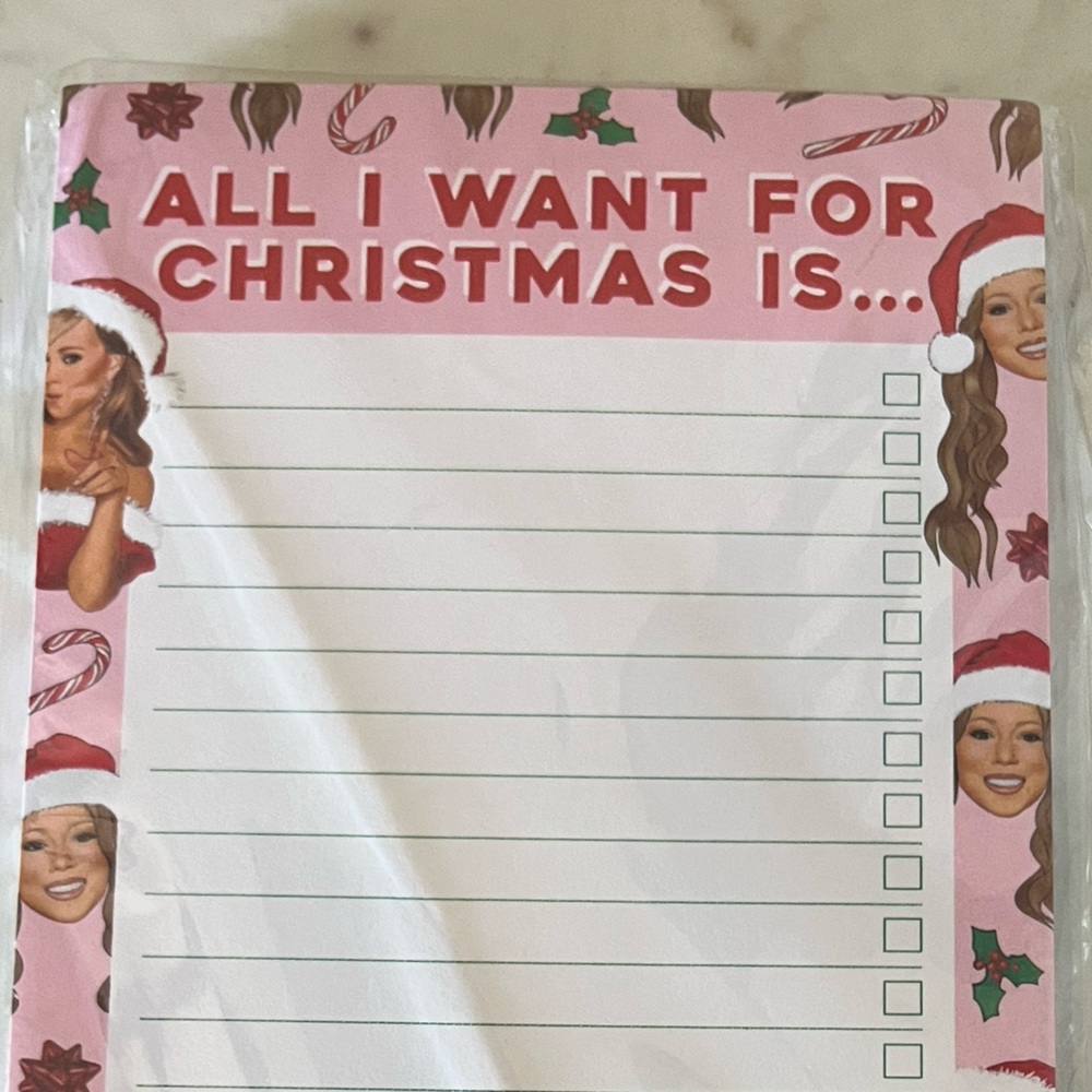 Central 23 England All I want for Christmas Mariah Carey Notepad Rare 100 pages